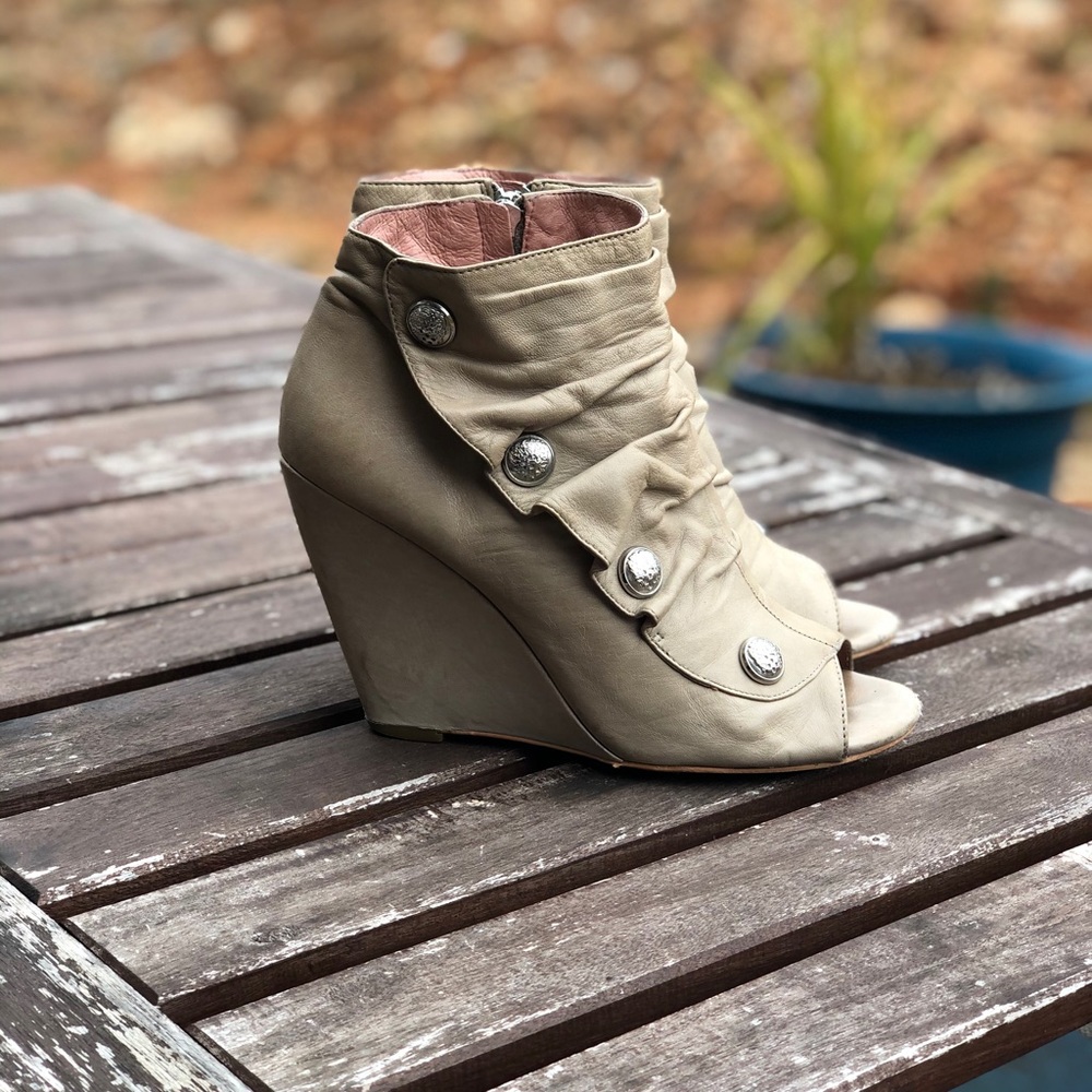 Vince Camuto open toe booties